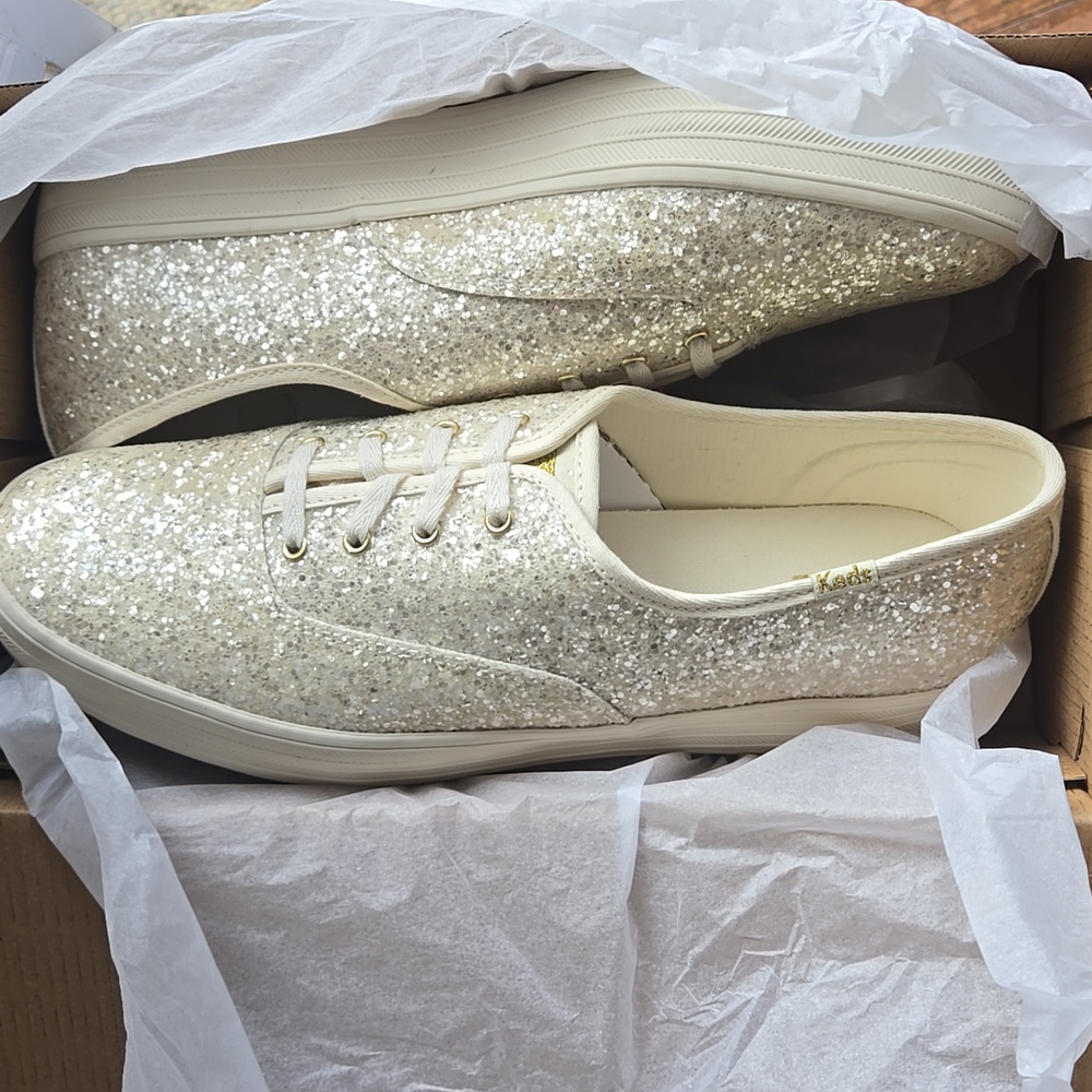 Keds The Platform Glitter Celebration Lace Up BNIB